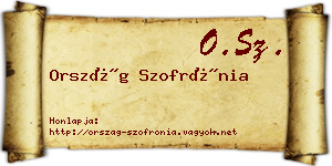 Ország Szofrónia névjegykártya
